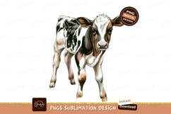 Calf standing isolated sublimation png Product Image 1