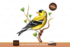 Goldfinch perched on branch sublimation png Product Image 1