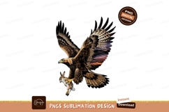 Eagle with prey isolated on transparent background sublimati Product Image 1