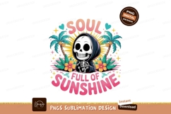 Grim reaper skeleton tropical vacation SUBLIMATION Product Image 1