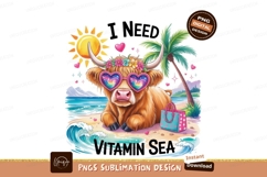Highland cow beach vacation sunglasses Product Image 1