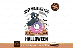 Grim reaper donut bats pumpkins halloween Product Image 1