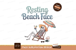 Skeleton relaxing beach vacation drink umbrella Product Image 1