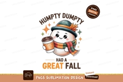 Humpty Dumpty Enjoying Autumn Coffee Fall Product Image 1