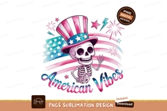 Skeleton Uncle Sam patriotic celebration american flag Product Image 1