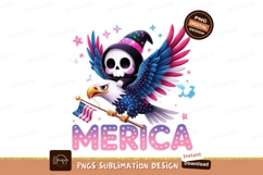 Grim Reaper Riding Eagle With American Flag image Product Image 1