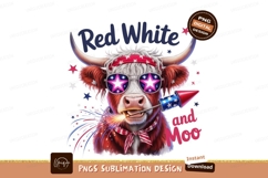 Highland cow patriotic celebration image Product Image 1