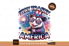 Opossum patriotic celebration fireworks stars Product Image 1