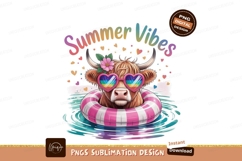 Highland cow summer vibes animal Product Image 1