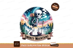 Skeleton hiker mountains adventure hiking backpack Product Image 1