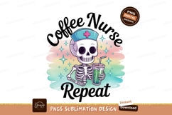 Skeleton nurse coffee repeat drink Product Image 1