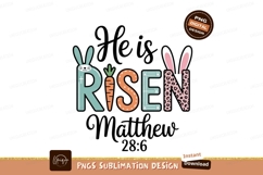 Easter bunny risen Matthew scripture image Product Image 1
