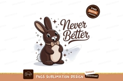 Brown bunny with bow tie and stars white Product Image 1