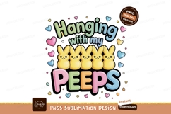 Hanging with my peeps easter bunnies yellow Product Image 1
