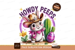 Cowboy bunny western easter greeting image Product Image 1