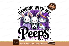 Cute bunnies dressed for Halloween bunny witch Product Image 1