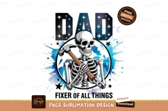 Skeleton dad fixer hammer blue image Product Image 1