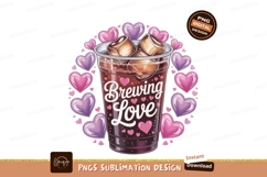 Coffee drink hearts brewing love iced beverage Product Image 1
