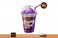 Purple iced coffee drink with whipped cream image Product Image 1