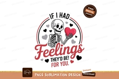 Skeleton holding heart with feelings text love romance Product Image 1