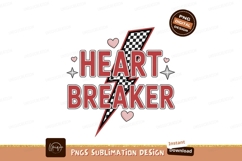 Heartbreaker lightning bolt design checkerboard Product Image 1
