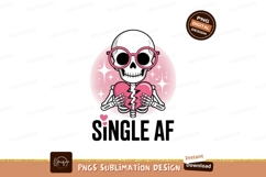 Skeleton holding broken heart with pink glasses image Product Image 1