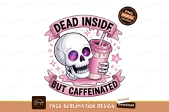 Skull holding pink drink with galaxy eyes image Product Image 1