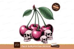 Cherry skulls P N G S U B L I M A T I O N fruit dark Product Image 1