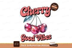 Cherry Good Vibes Fruit Design pink Product Image 1