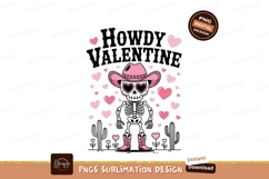 Cowboy skeleton hearts western valentine image Product Image 1