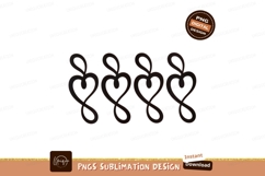 Black hearts border design image Product Image 1