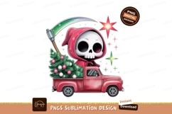 Grim Reaper Christmas Truck SUBLIMATION Product Image 1
