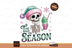 Skeleton festive drink holiday cheer christmas snowflakes Product Image 1