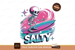 Skeleton Surfing Ocean Waves pink Product Image 1