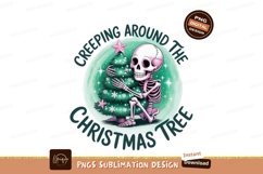 Skeleton hugging Christmas tree pink Product Image 1