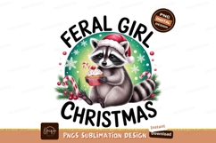 Raccoon Christmas cupcake candy cane image Product Image 1