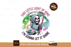 Grim reaper with lights and scythe skeleton Product Image 1
