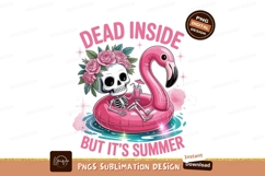 Skeleton flamingo pool drink summer Product Image 1