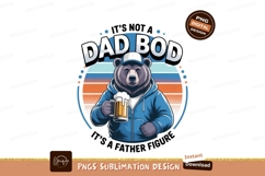 Bear holding beer mug with dad bod text image Product Image 1
