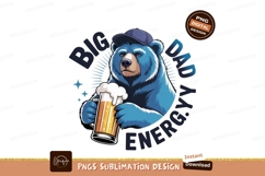 Blue bear holding beer mug image Product Image 1
