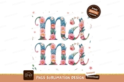 Mama floral letters flowers pink Product Image 1