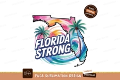 Florida Strong Palm Trees Watercolor Swirl image Product Image 1