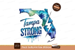 Florida state outline with palm trees and lightning bolt Product Image 1