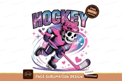 Hockey skeleton player pink purple image Product Image 1
