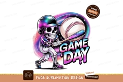 Skeleton baseball player batting game day image Product Image 1
