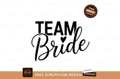 Team Bride Black Script Heart wedding celebration Product Image 1