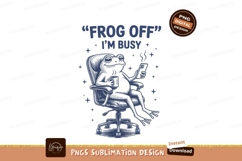 Frog busy with phone and coffee office chair Product Image 1