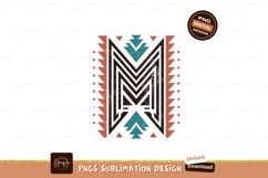 Tribal geometric letter m design image Product Image 1