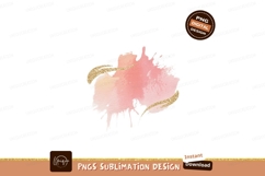 Pink watercolor splash with gold glitter accents image Product Image 1