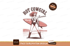 Cowgirl surfboard beach summer waves Product Image 1
